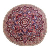 Grand Mandala Rond En Coton (180cm) - Rose & Violet