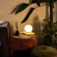 Lampe DriftGlow – Abat-jour Coton Enveloppant Crème