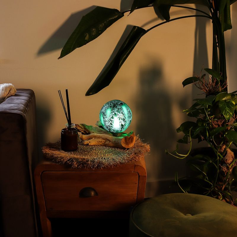 Lampe DriftGlow – Abat-jour Émeraude Craquelé