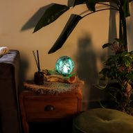 Lampe DriftGlow – Abat-jour Émeraude Craquelé