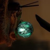 Lampe DriftGlow – Abat-jour Émeraude Craquelé