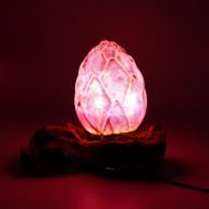 Lampe DriftGlow – Abat-jour Fleur de Lotus Craquelée – Violet