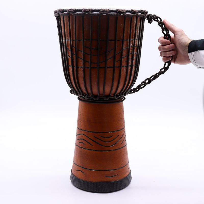 Grand Djembé Pro – Rythme de Liberté (aigu) – 50 cm (Diia 22 cm)