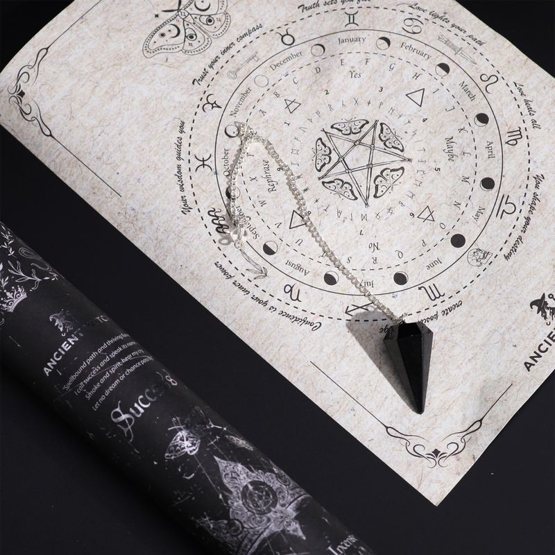 Encens de Sort de Sorcière Ancien - Succès - Pendule en Obsidienne Noire