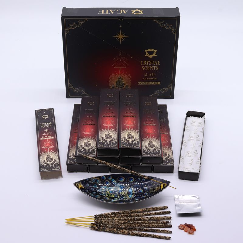 Encens de Purification à l’Agate Rouge – Safran