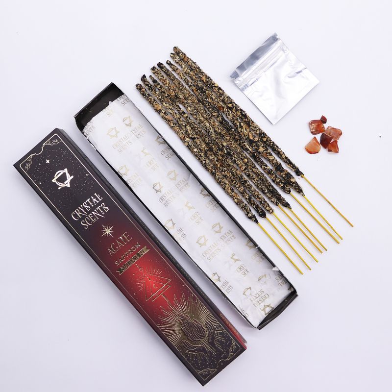 Encens de Purification à l’Agate Rouge – Safran