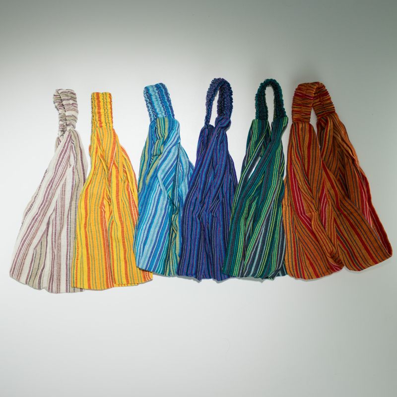 Bandeau Nomade Sari – Style Hippy – Uni, Designs Variés – (56x25 cm) Taille Unique