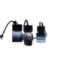 Flacons Diffuseurs Suspendus Noirs Pour Voiture – 8 ml – 3 Designs Assortis