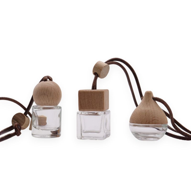 Flacons Diffuseurs Suspendus Beiges Pour Voiture – 8 ml – 3 Designs Assortis