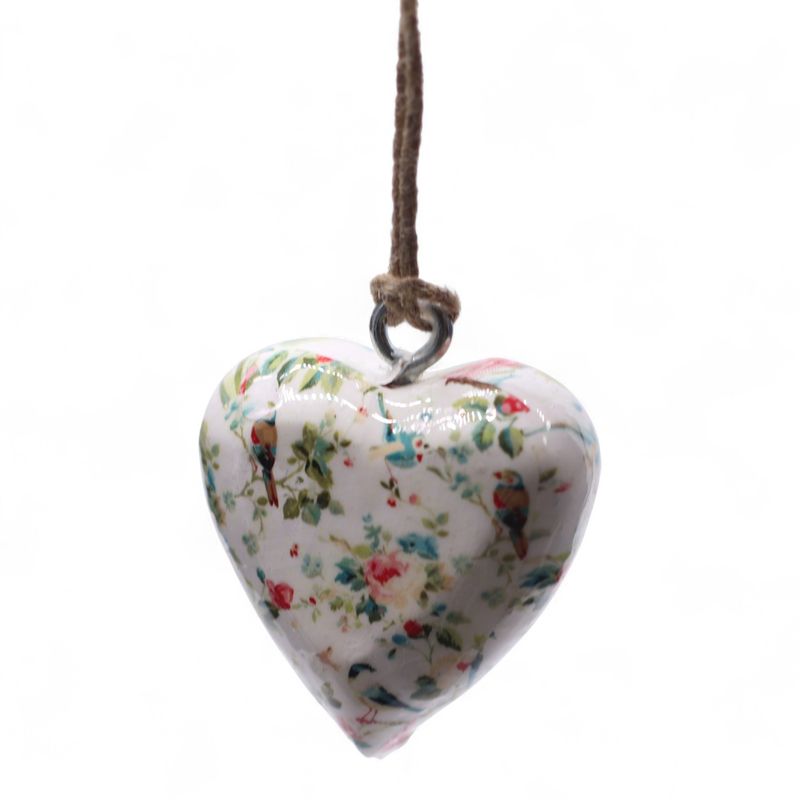 Grands Cœurs Décoratifs En Bois - Fleur Victorienne (50) - Dans Un Bocal D’Exposition