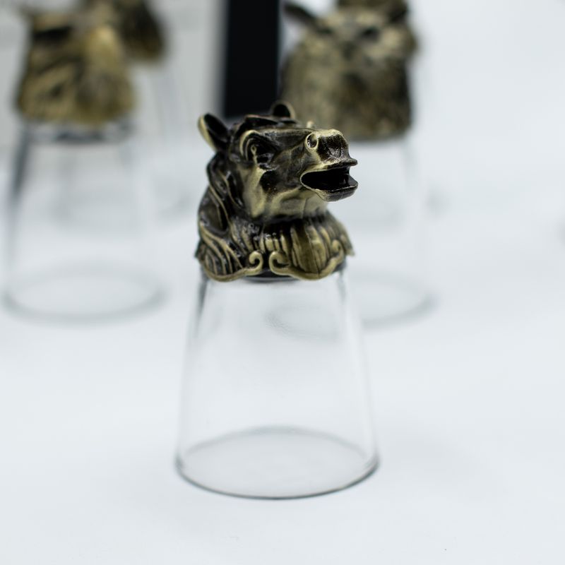 Verres À Shot (25 Ml) – Créatures De La Forêt Et Mystiques – Bronze Antique