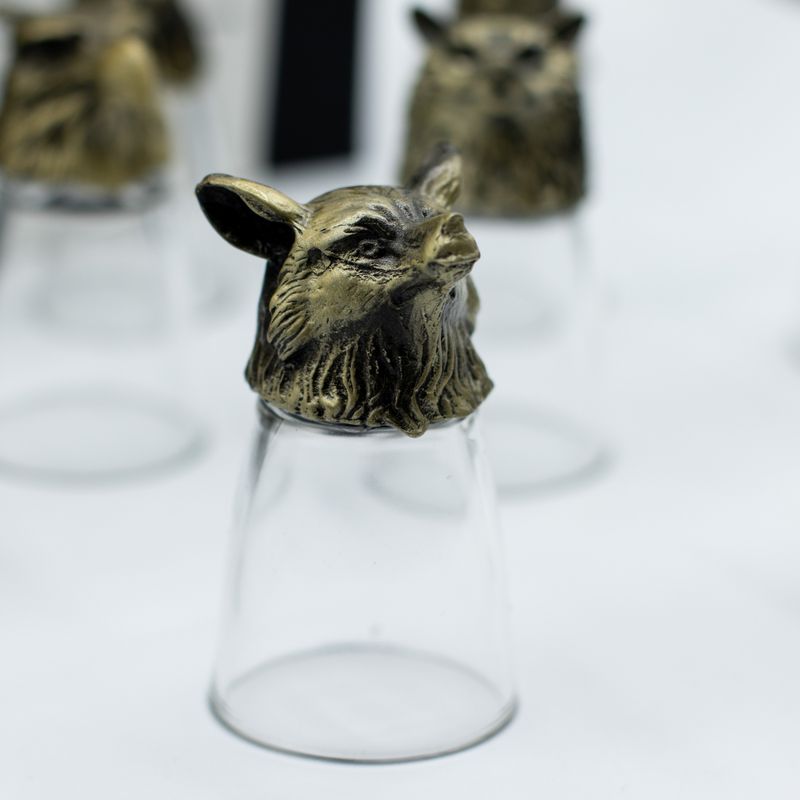 Verres À Shot (25 Ml) – Créatures De La Forêt Et Mystiques – Bronze Antique