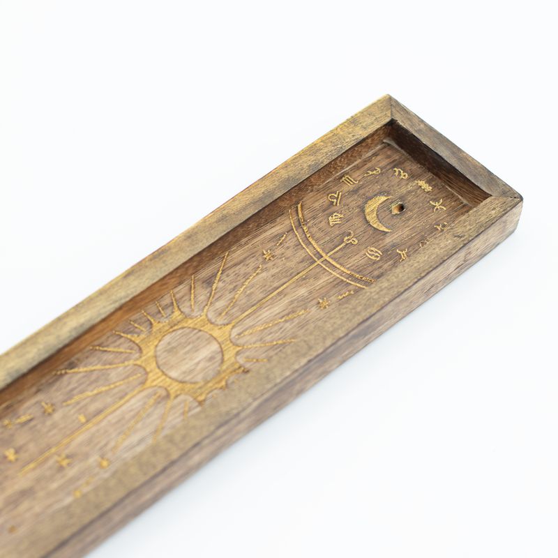 Porte-Encens Zodiaque avec Plateau pour Cristaux :