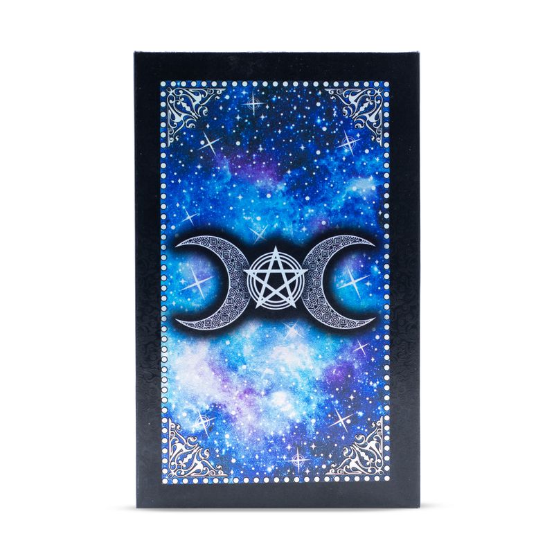 Jeu de Cartes de Tarot Avec Dorure Bleue – Lune en Visage – Avec Livret