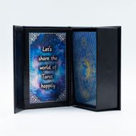 Jeu de Cartes de Tarot Avec Dorure Bleue – Lune en Visage – Avec Livret