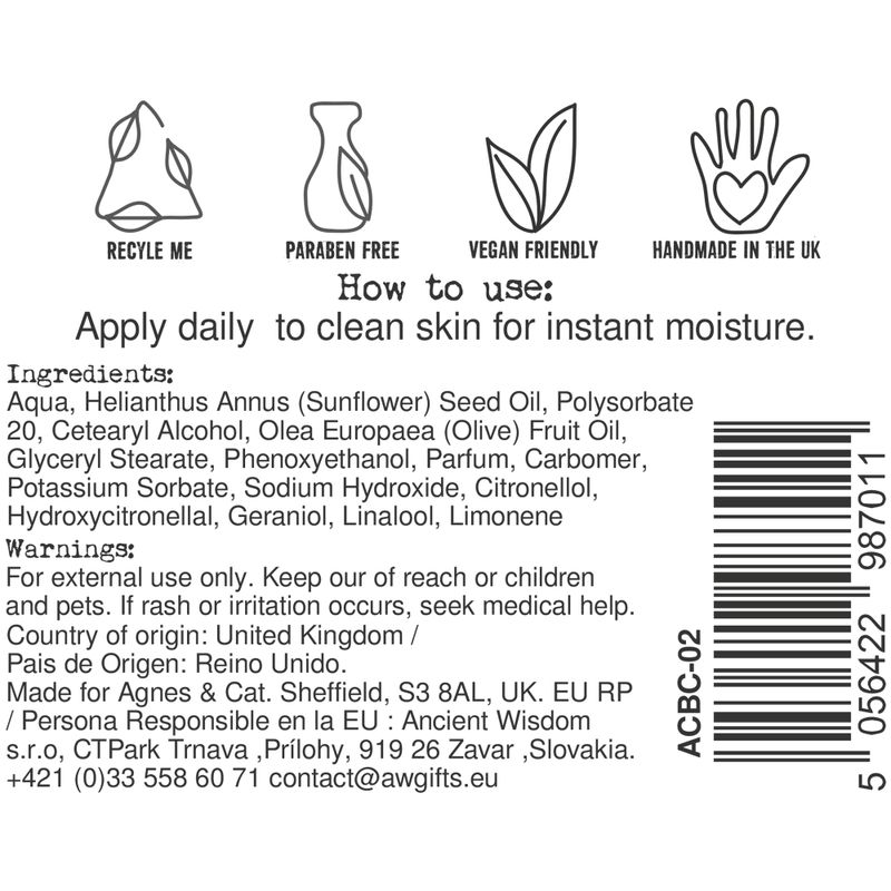 Crème Mains & Corps - Sel Marin & Mousse - 300ml