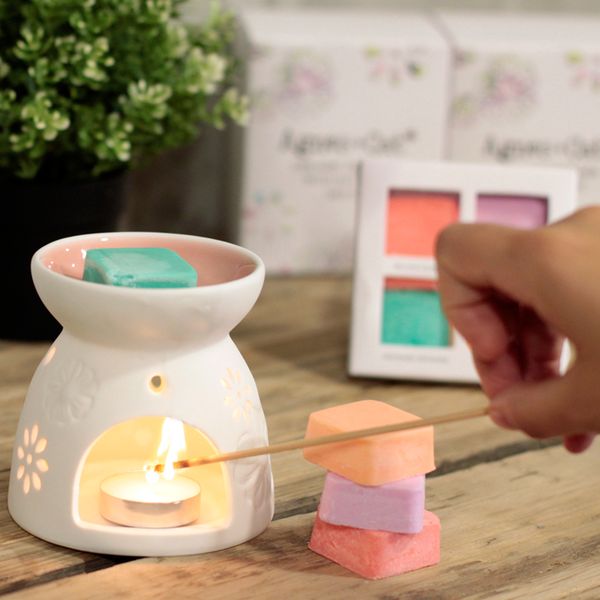 Brûleur à Cire avec Quatre Cires de Soja Fondue