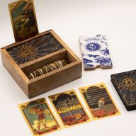 Boîte à Tarot à Deux Sections avec Support de Cartes