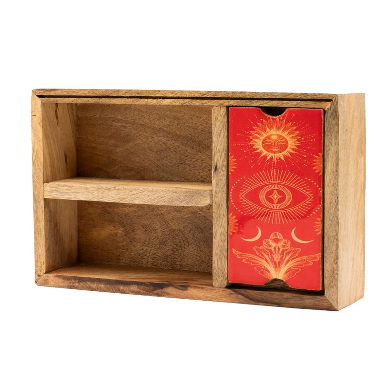 Boîte à Tarot à Trois Sections avec Support de Cartes
