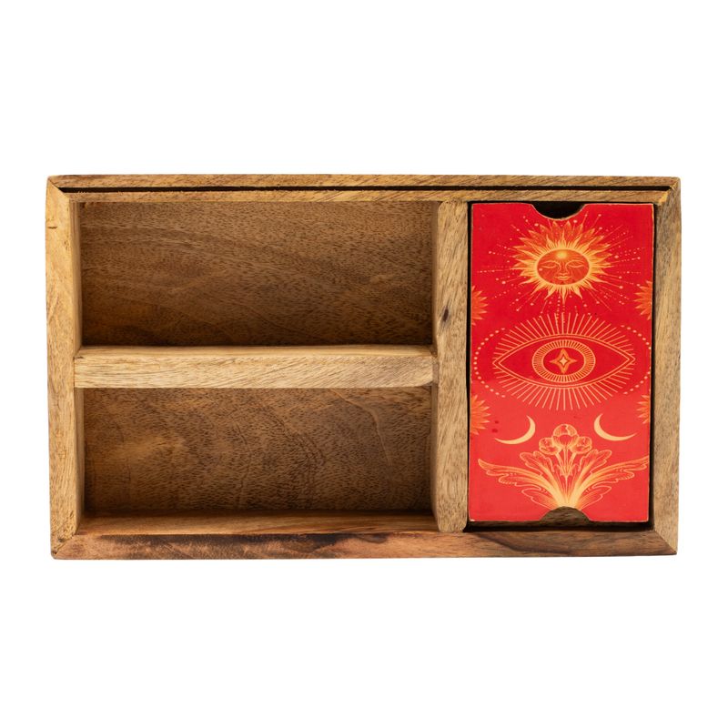 Boîte à Tarot à Trois Sections avec Support de Cartes