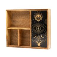Boîte à Tarot à Quatre Sections avec Support de Cartes