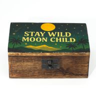 Boîte Moyenne Émaillée - "Stay Wild Moon Child"