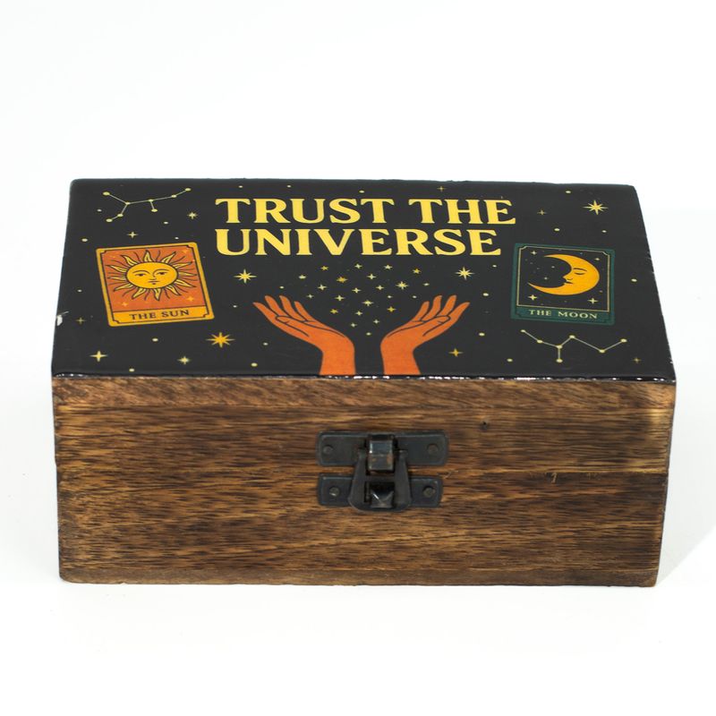 Boîte Moyenne Émaillée - "Trust the Universe"