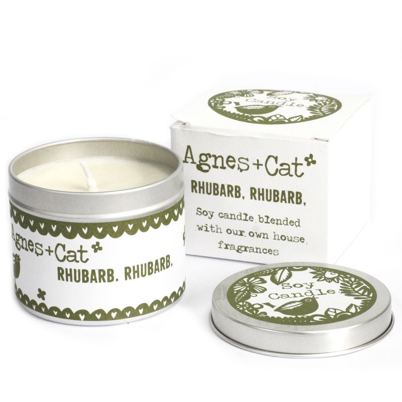 Coffret Cadeau Bougies en Cire de Soja de 200 gr - Rhubarbe Rhubarbe
