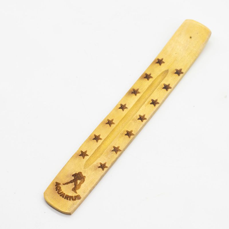 Porte-Encens Bois de Manguier Naturel - Designs Zodiaque Variés