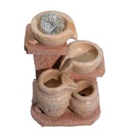 Fontaine de Table - 19x14x27 cm - Pots Cascadants Style Méditerranéen