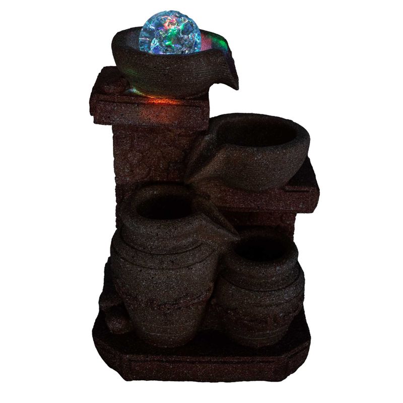 Fontaine de Table - 19x14x27 cm - Pots Cascadants Style Méditerranéen