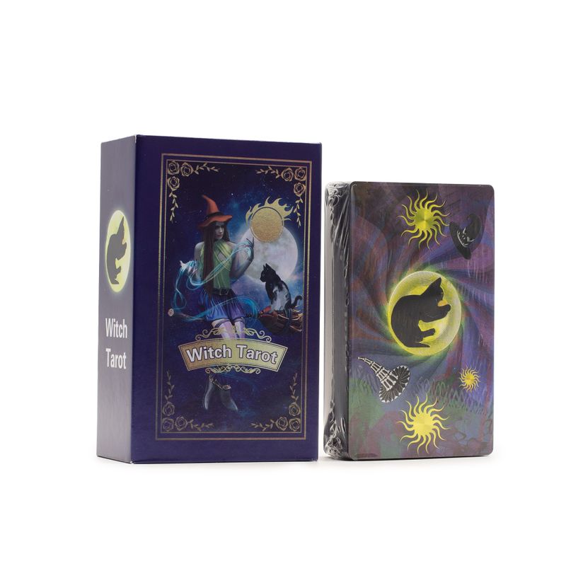 Jeu de Cartes de Tarot Avec Dorure Violette – Tarot de la Sorcière – Avec Livret