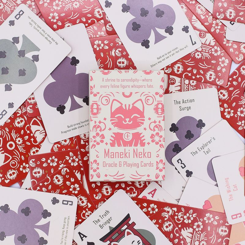 Cartes De Jeu Chats Porte-Bonheur & Oracle – Jeu Maneki Neko
