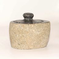 Pot d’Ancrage en Pierre de Rivière – Petit (env. 9x7 cm)