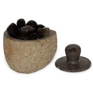 Pot d’Ancrage en Pierre de Rivière – Moyen (env. 12x8 cm)