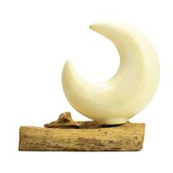 Lampe DriftGlow – Abat-Jour Demi-Lune Fissuré – Gris