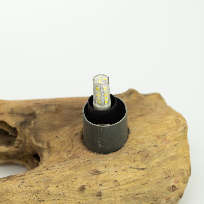 Lampe DriftGlow – Abat-Jour Demi-Lune Fissuré – Gris