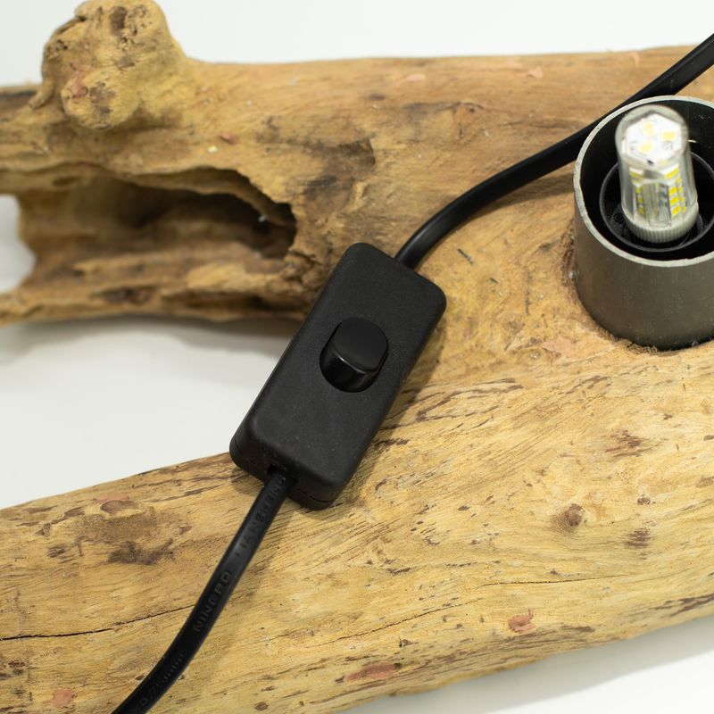 Lampe DriftGlow – Abat-Jour Demi-Lune Fissuré – Gris