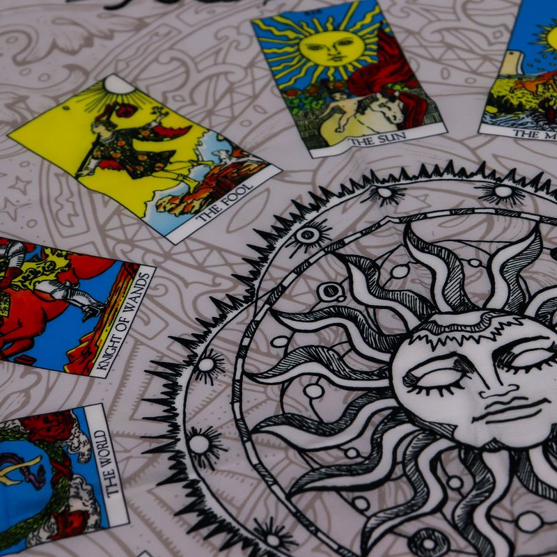 Tapis De Lecture De Tarot – Arbre de Vie (75x75 cm)