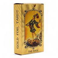 Jeu De Cartes De Tarot Avec Dorure Bleue Et Dorée – Œil Qui Voit Tout – Avec Livret