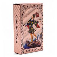 Jeu de Cartes De Tarot Avec Dorure Rose - Phases de La Lune - Avec Livret