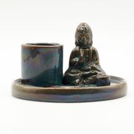 Plaque d’Encens Multi-Usage Bouddha – Céramique Bleue