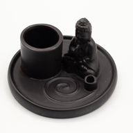 Plaque d’Encens Multi-Usage Bouddha – Céramique Noir Mat
