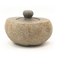 Pot d’Ancrage en Pierre de Rivière – Grand (env. 15x12 cm)