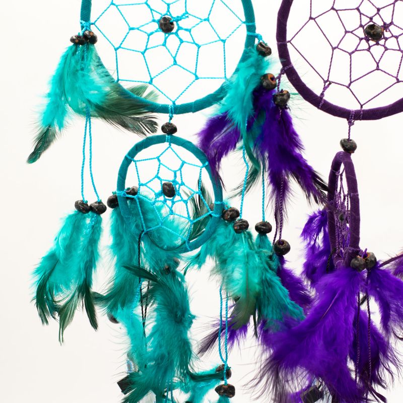Cercles Moyens - Turquoise, Rose et Violet
