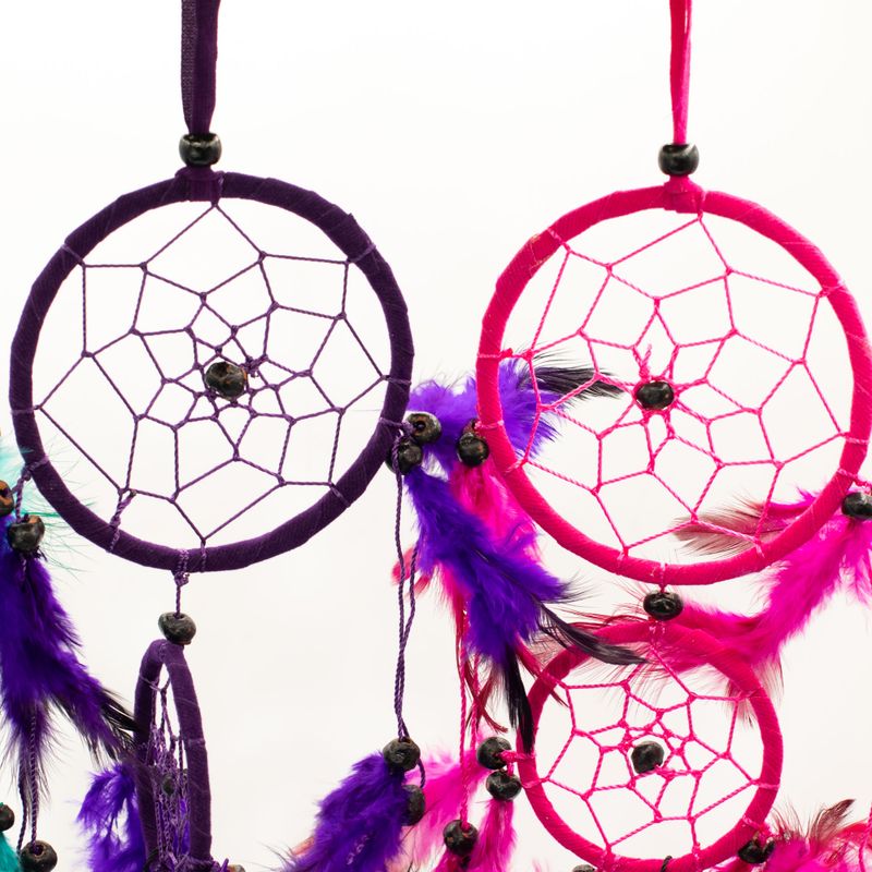 Cercles Moyens - Turquoise, Rose et Violet