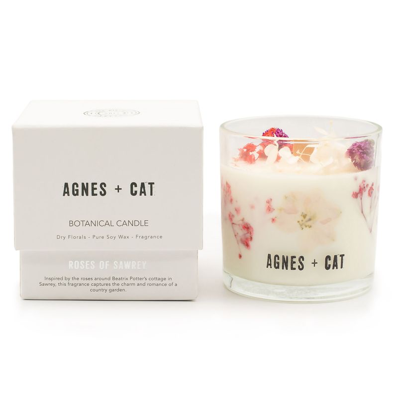 Agnes & Cat Bougie Végétale à la Cire de Soja – Roses de Sawrey