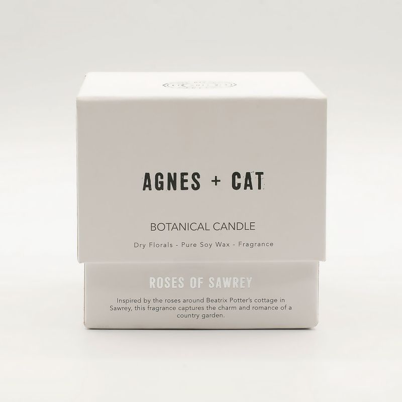 Agnes & Cat Bougie Végétale à la Cire de Soja – Roses de Sawrey