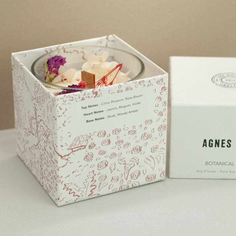 Agnes & Cat Bougie Végétale à la Cire de Soja – Roses de Sawrey