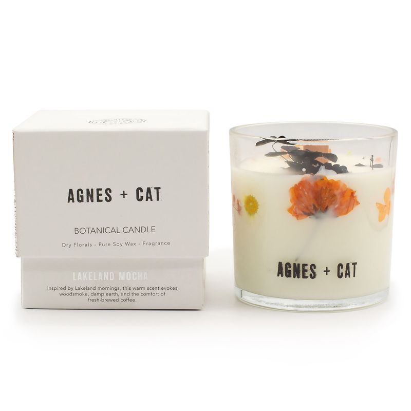 Bougie Végétale à la Cire de Soja Agnes + Cat – Mocha du Lakeland